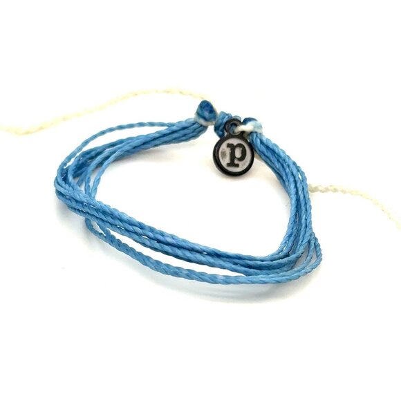 Pura Vida Blue With White Adjuster Bracelet - Picture 1 of 3